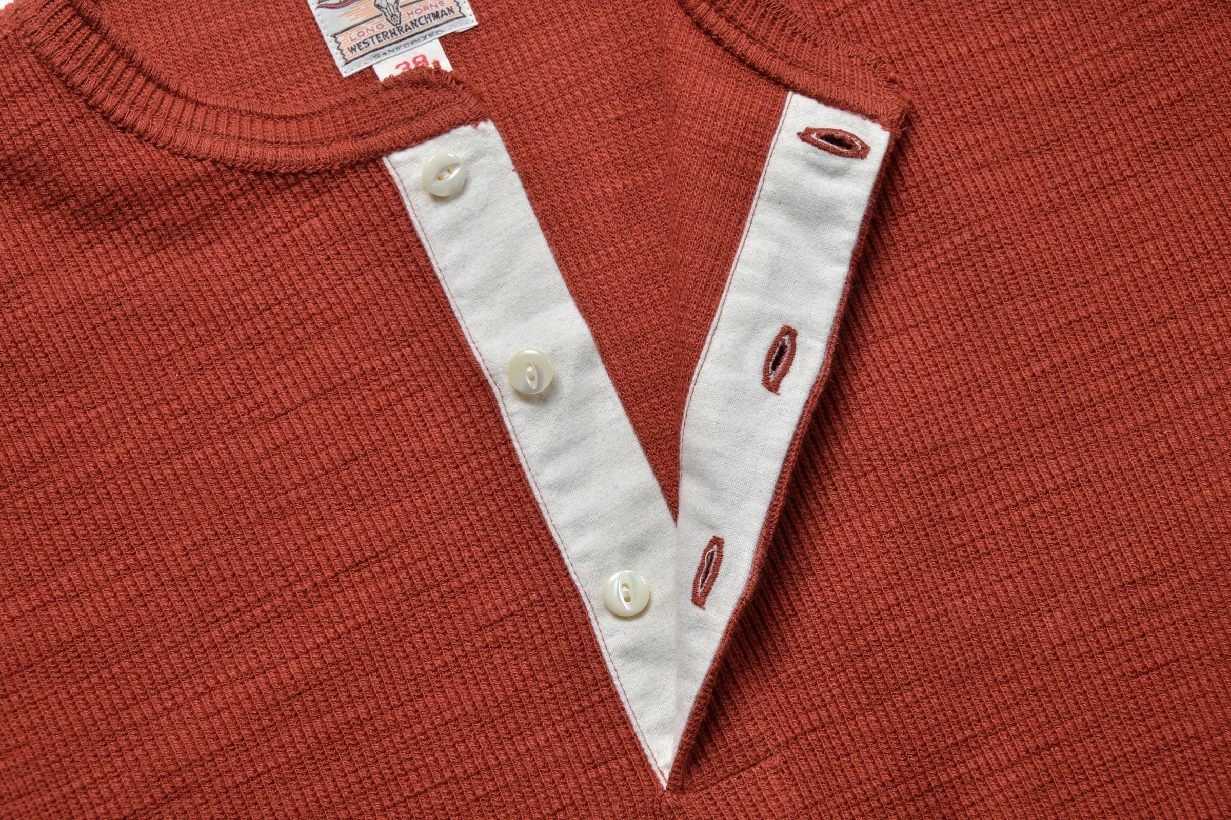 WESTERN CARDIGAN STITCH HENLEY SHIRT - Image 6
