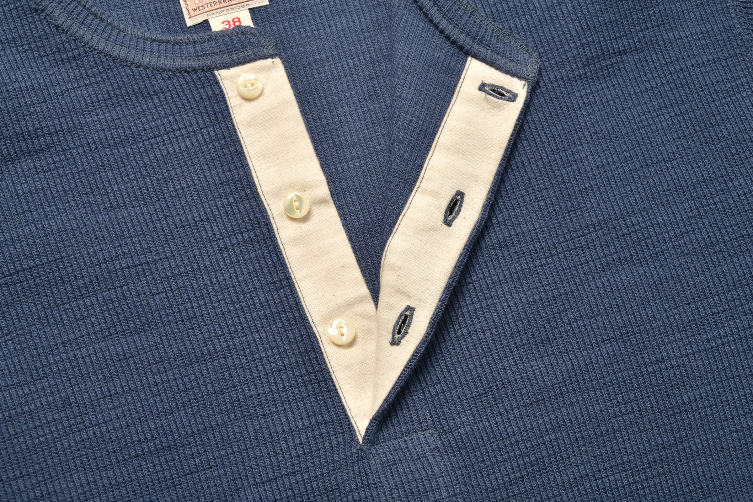 WESTERN CARDIGAN STITCH HENLEY SHIRT - Image 6