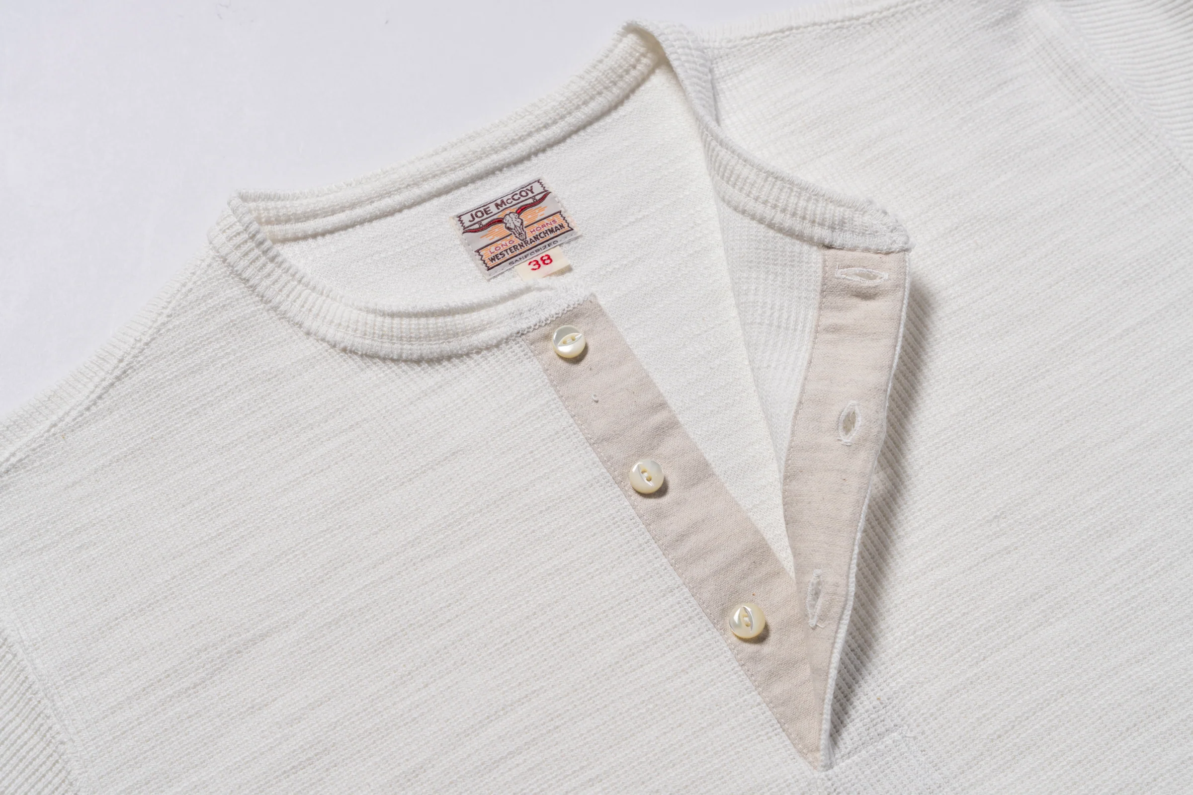 WESTERN CARDIGAN STITCH HENLEY SHIRT - Image 6