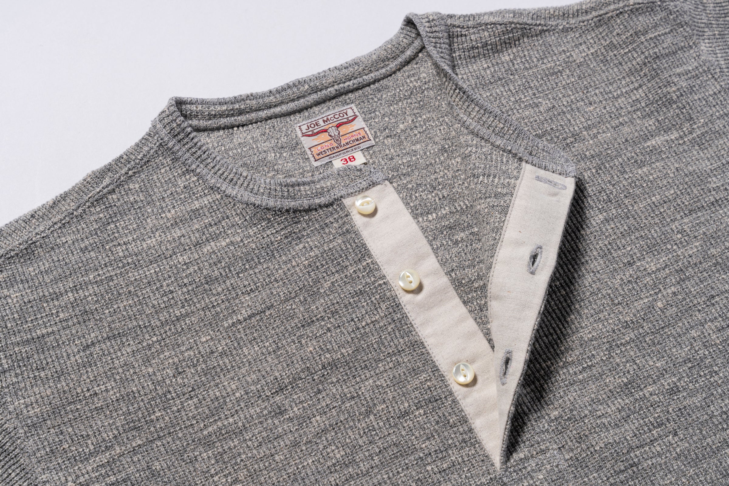 WESTERN CARDIGAN STITCH HENLEY SHIRT - Image 6