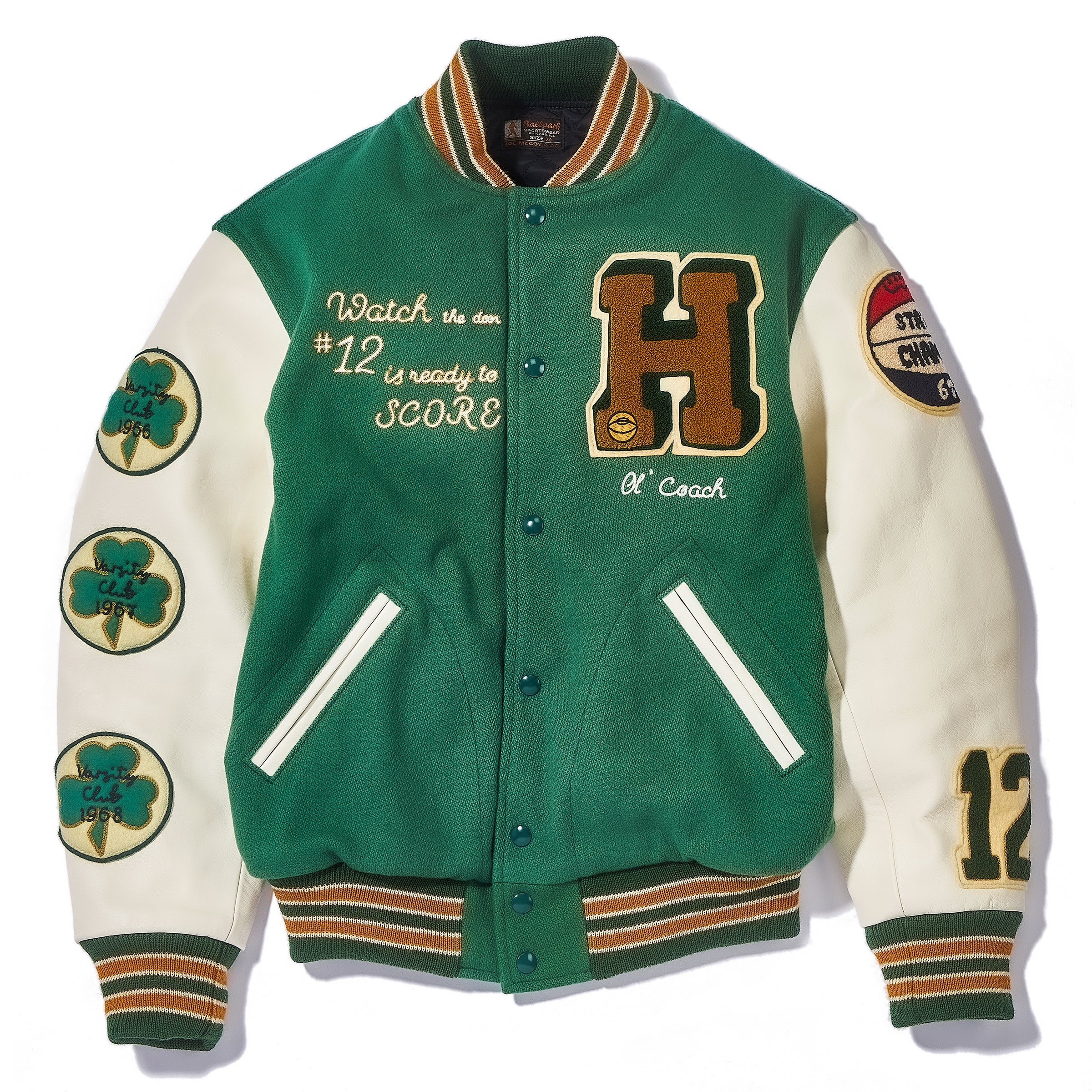 WOOL VARSITY JACKET / SHAMROCKS - Image 2