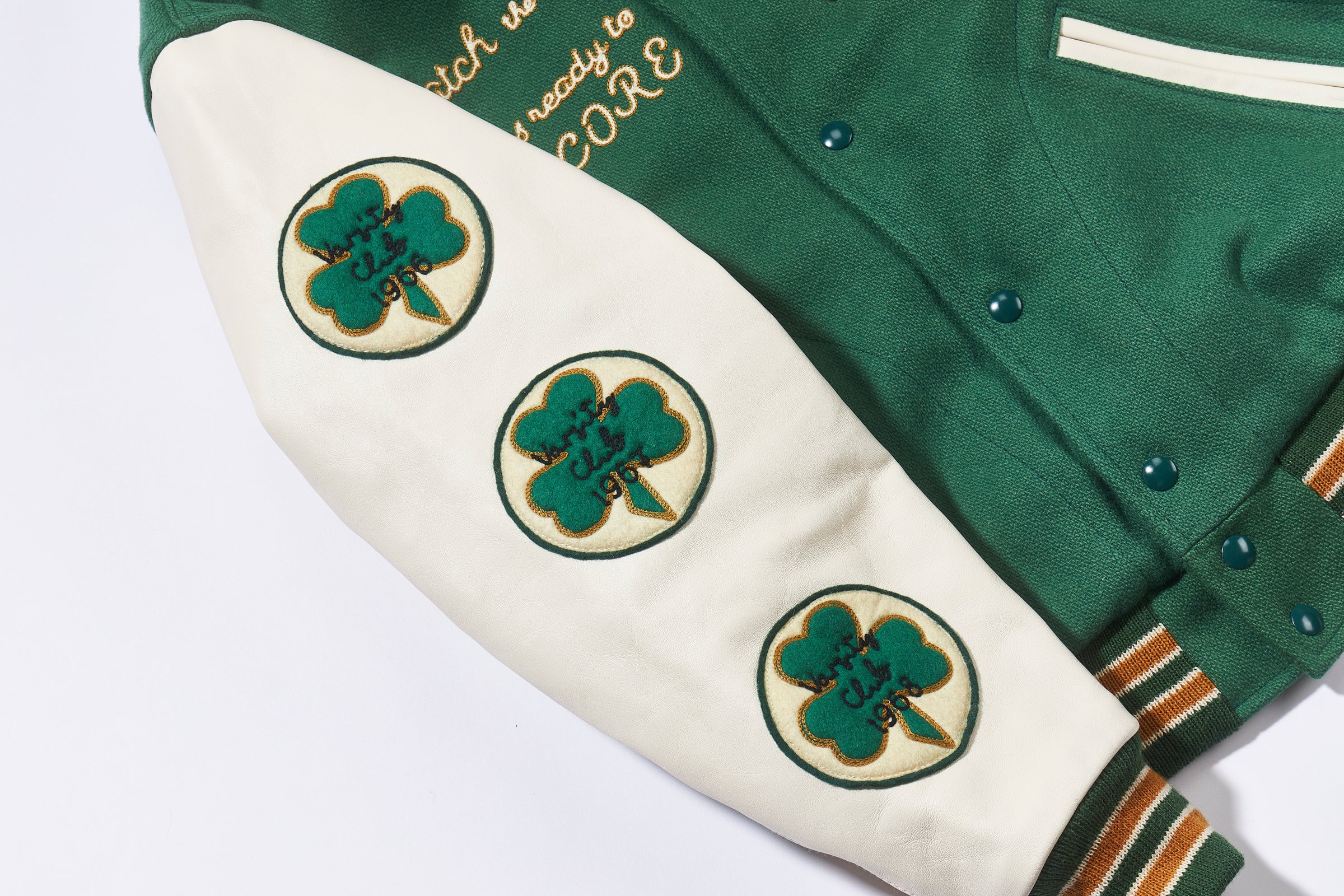 WOOL VARSITY JACKET / SHAMROCKS - Image 6