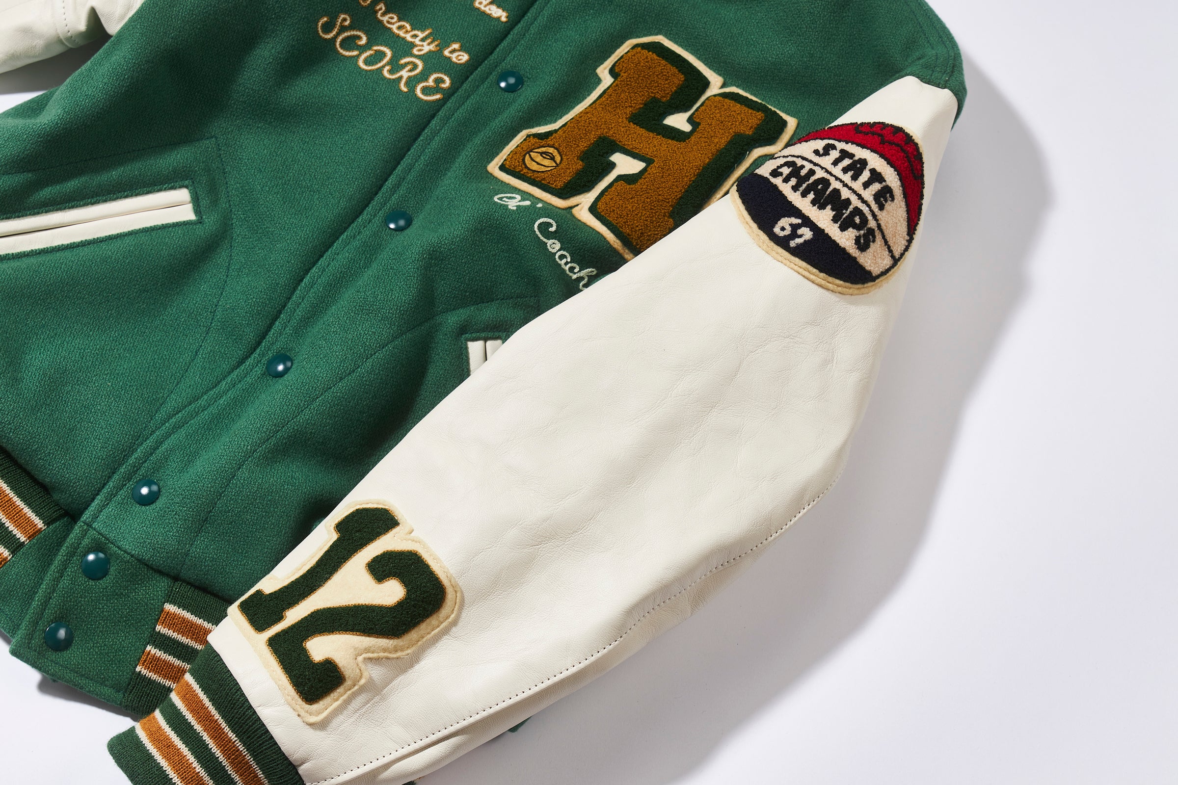 WOOL VARSITY JACKET / SHAMROCKS - Image 7