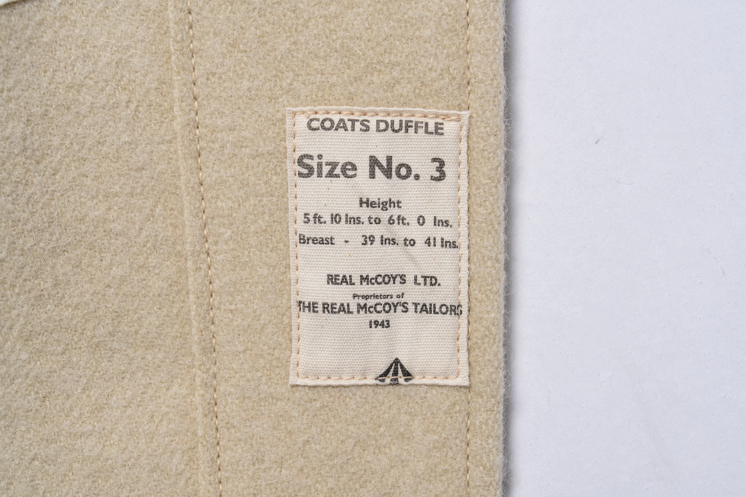 WWII BRITISH FEARNOUGHT DUFFLE COAT, ARP - Image 4